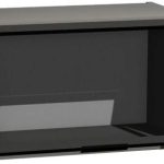 Κρεμαστό ντουλάπι βιτρίνα Italia WWO45/47-Μαύρο