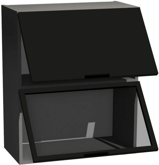 image_654783_italia_wwpo6-72_k-czarny_f-czarny7322 Κρεμαστό ντουλάπι βιτρίνα Italia WWPO6/72-Μαύρο - Image 1