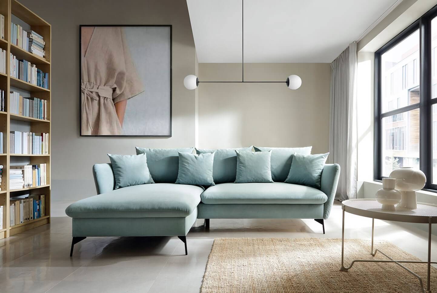 Γωνιακός καναπές Vitalia-Menta-Αριστερή - Image 2