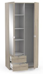 Ντουλάπα δίφυλλη Merita-Φυσικό - Image 3