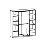 Ντουλάπα τετράφυλλη Merita - Image 3