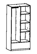 Ντουλάπα Coben δίφυλλη-Δρυς - Image 5