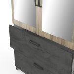 Ντουλάπα Coben τετράφυλλη-Φυσικό