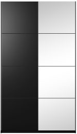 Ντουλάπα συρόμενη Delta II-150x61x210-Μαύρο - Image 4