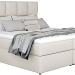 Επενδυμένο κρεβάτι Godleave-160 x 200-Ekrou