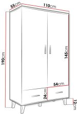 Ντουλάπα Lotta δίφυλλη - Image 3