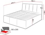 Επενδυμένο κρεβάτι Sensi-Mpez-180 x 200 - Image 3