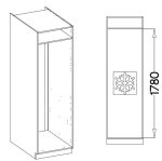 Επιδαπέδιο ντουλάπι ψυγείου Modernus 60 LO 210 2F - Image 2