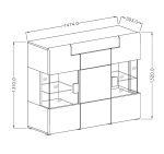 Μπουφές Toldo 46-Leuko - Image 2