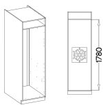 Επιδαπέδιο ντουλάπι ψυγείου Artista 60 LO 210 2F-Cappuccino - Image 2