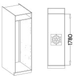 Επιδαπέδιο ντουλάπι ψυγείου Virgo 60 LO 210 2F-Leuko - Image 3
