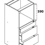 Επιδαπέδιο ντουλάπι Virgo 60 DPS 145 3S-Leuko