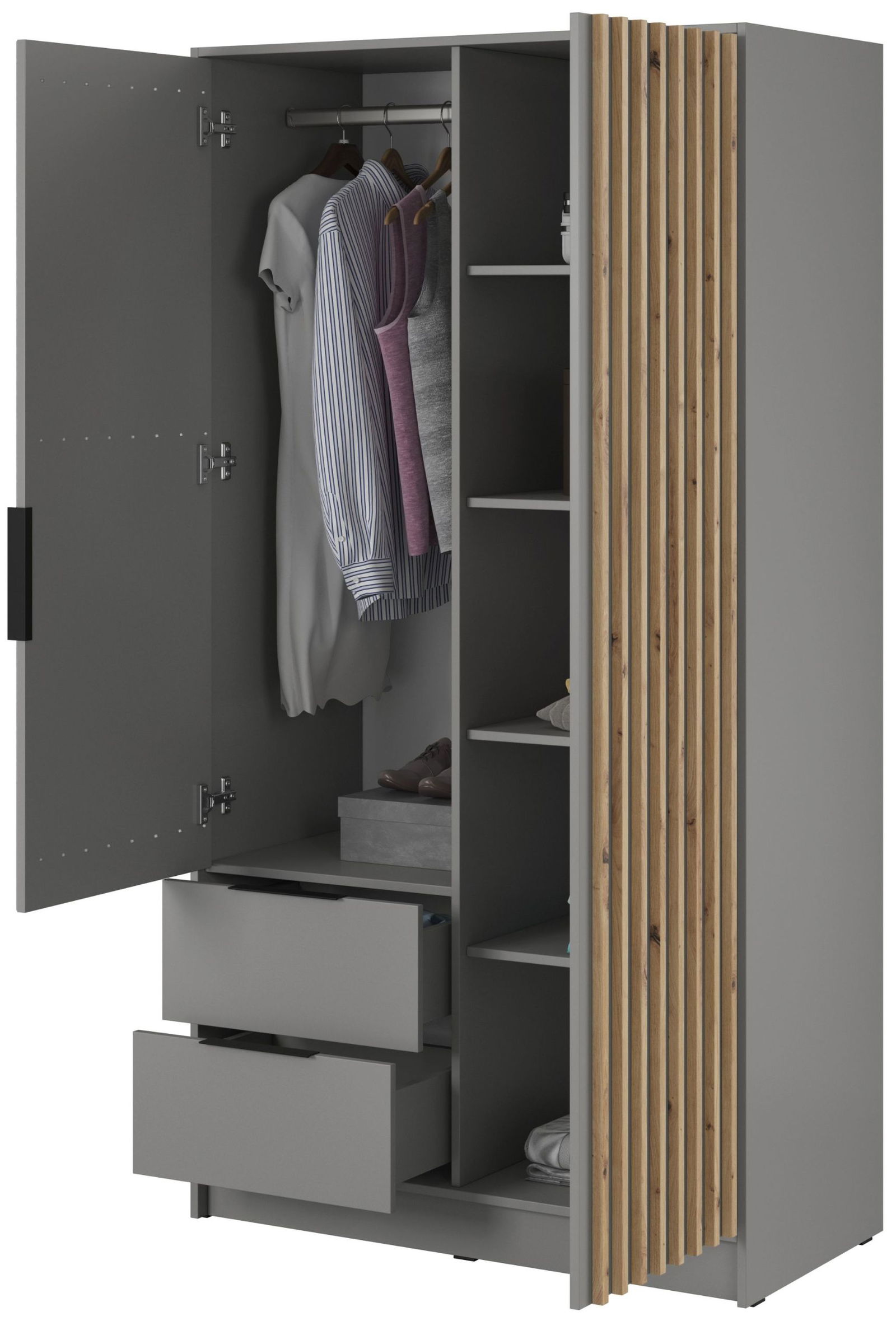 Ντουλάπα Nolan Δίφυλλη με καθρέπτη-Gkri - Image 2