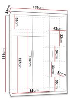 Ντουλάπα τρίφυλλη Elena 3D-Drus - Image 2
