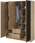 Ντουλάπα Nolan Τρίφυλλη με καθρέπτη-Fusiko