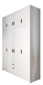 Ντουλάπα τετράφυλλη Elena 4D Plus-Leuko