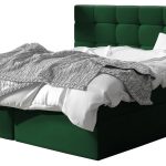 Επενδυμένο κρεβάτι Luanda-140 x 200-Prasino