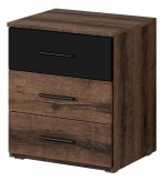 Κομοδίνο Delta Plus-Καρυδί - Μαύρο