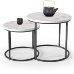 Σετ βοηθητικά τραπεζάκια σαλονιού Ergo-Leuko Marmaro