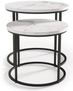 Σετ βοηθητικά τραπεζάκια σαλονιού Ergo-Leuko Marmaro - Image 2