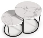 Σετ βοηθητικά τραπεζάκια σαλονιού Ergo-Leuko Marmaro - Image 3