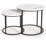 Σετ βοηθητικά τραπεζάκια σαλονιού Ergo-Leuko Marmaro - Image 5