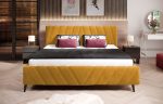 Επενδυμένο κρεβάτι Calisty-Moustardi-180 x 200 - Image 2
