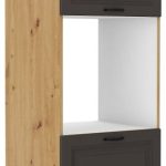 Επιδαπέδιο ντουλάπι Yvette 60 DP-210 2F-Γραφίτης