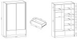 Ντουλάπα συρόμενη Ariadne-Mauro-134x62x214 - Image 2