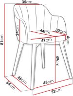 Καρέκλα Kam S105-Gkri Anoixto - Image 3