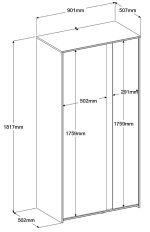 Ντουλάπα Ballet δίφυλλη - Image 4