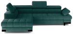 Γωνιακός καναπές Sapphire-Prasino-Αριστερή