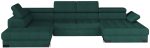 Γωνιακός καναπές Sapphire Plus-Prasino-Αριστερή