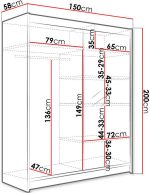 Ντουλάπα Camino IV Συρόμενη-Fusiko-Mavro - Image 2