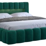 Επενδυμένο κρεβάτι Mercy-Prasino-140 x 200