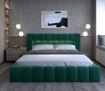 Επενδυμένο κρεβάτι Mercy-Prasino-180 x 200 - Image 6