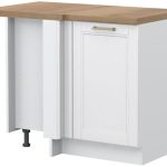 Επιδαπέδιο γωνιακό ντουλάπι Tahoma R-UG-1K-Λευκό ματ