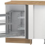 Επιδαπέδιο γωνιακό ντουλάπι Tahoma R-UG-1KMC-Γραφίτης-Αριστερά