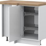 Επιδαπέδιο γωνιακό ντουλάπι Tahoma R-UG-1KZA-Λευκό ματ