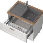 Επιδαπέδιο ντουλάπι νεροχύτη Tahoma R-90-2MZ-Λευκό ματ
