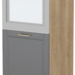 Επιδαπέδιο ντουλάπι φούρνου ψηλό Tahoma K14-60-1KR-Δρυς - Γραφίτης