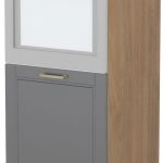 Επιδαπέδιο ντουλάπι φούρνου ψηλό Tahoma K14-60-1KR-Καρυδί - Γραφίτης