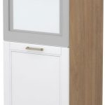 Επιδαπέδιο ντουλάπι φούρνου ψηλό Tahoma K14-60-1KR-Καρυδί - Λευκό ματ