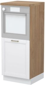 Επιδαπέδιο ντουλάπι φούρνου ψηλό Tahoma K14-60-1KR-Καρυδί - Λευκό ματ