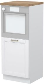 Επιδαπέδιο ντουλάπι φούρνου ψηλό Tahoma K14-60-1KR-Λευκό - Λευκό ματ - Image 2