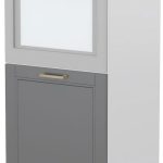 Επιδαπέδιο ντουλάπι φούρνου ψηλό Tahoma K14-60-1KR-Λευκό ματ - Γραφίτης
