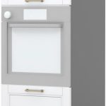 Επιδαπέδιο ντουλάπι φούρνου ψηλό Tahoma K21-60-2KR-Γραφίτης - Λευκό ματ