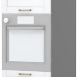 Επιδαπέδιο ντουλάπι φούρνου ψηλό Tahoma K23-60-2KR-Γραφίτης - Λευκό ματ