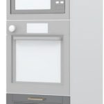 Επιδαπέδιο ντουλάπι φούρνου ψηλό Tahoma K23-60-2MB-Λευκό - Γραφίτης