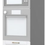 Επιδαπέδιο ντουλάπι φούρνου ψηλό Tahoma K23-60-2MB-Γραφίτης - Λευκό ματ